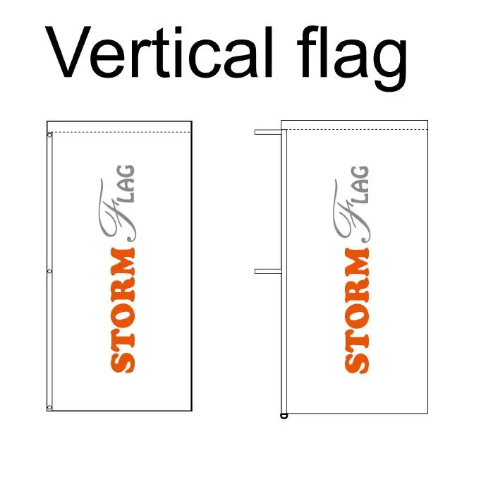 Custom Vertical Polyester Flags